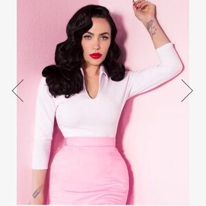 Micheline Pitt White Vixen Top NWT